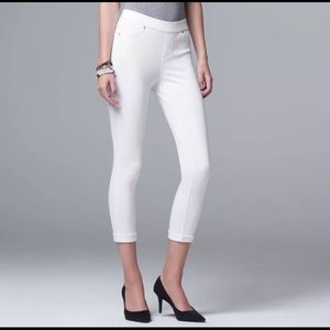 Simply Vera Vera Wang Cuffed Denim Capri Leggings